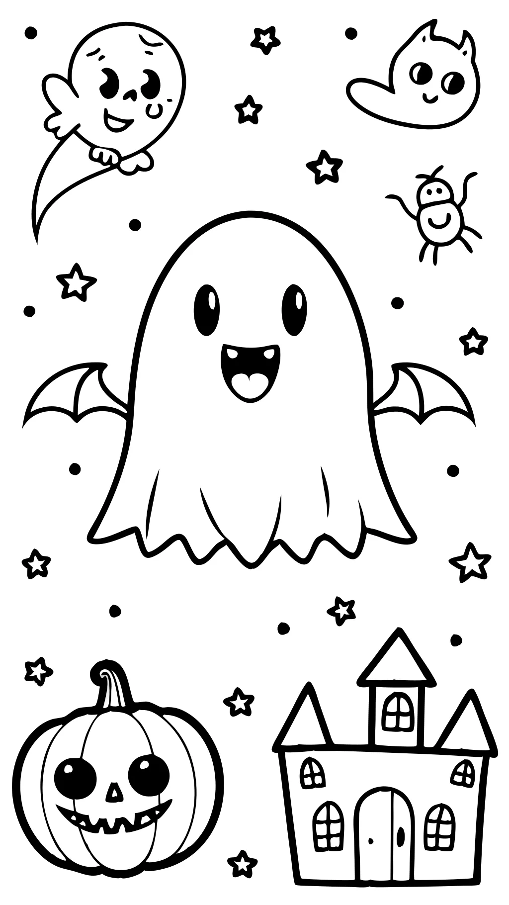 free ghost coloring pages